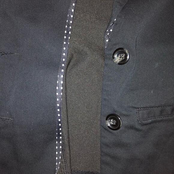 Croft & Barrow Black Polka Dot Blazer Jacket Womens Small - Picture 5 of 13